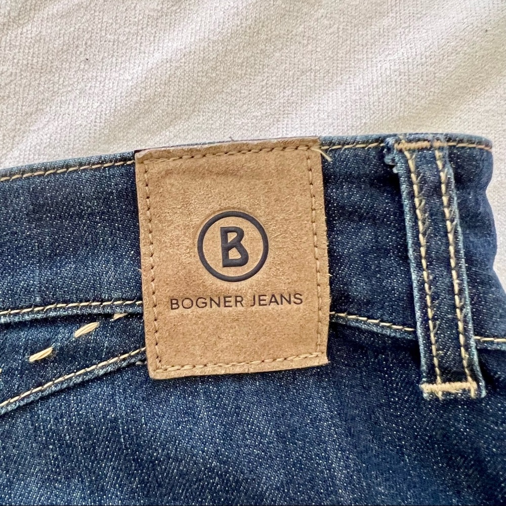 Bogner Blue Denim Knee-Length Skirt - Picture 10 of 12